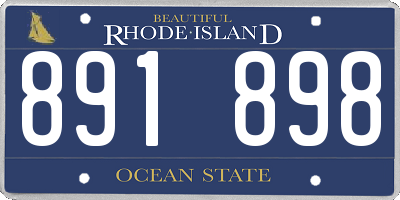 RI license plate 891898