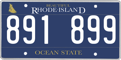 RI license plate 891899