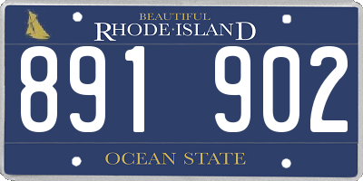 RI license plate 891902