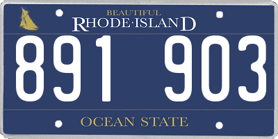 RI license plate 891903