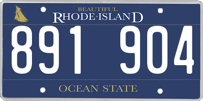 RI license plate 891904