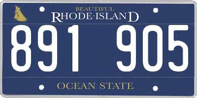 RI license plate 891905