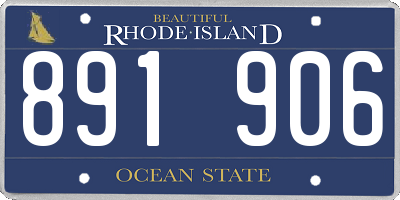 RI license plate 891906