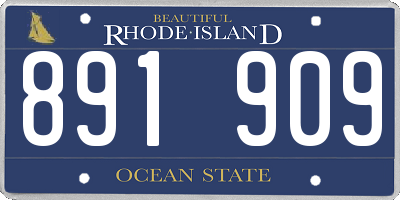RI license plate 891909