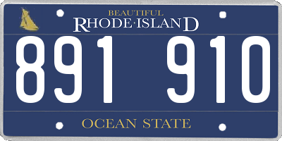 RI license plate 891910