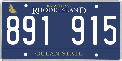 RI license plate 891915