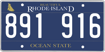 RI license plate 891916