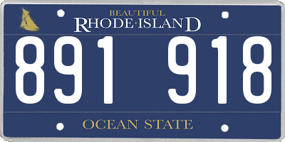 RI license plate 891918