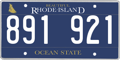 RI license plate 891921