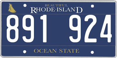 RI license plate 891924