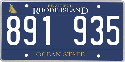 RI license plate 891935