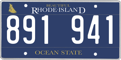 RI license plate 891941