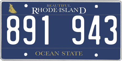 RI license plate 891943