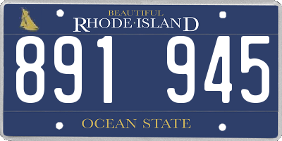RI license plate 891945