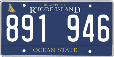 RI license plate 891946
