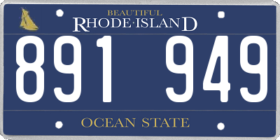 RI license plate 891949