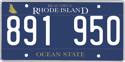 RI license plate 891950