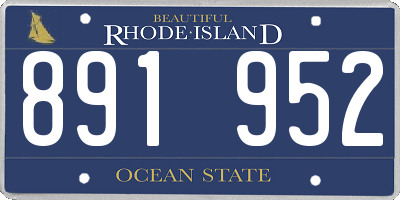 RI license plate 891952