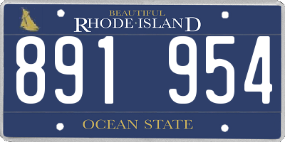 RI license plate 891954