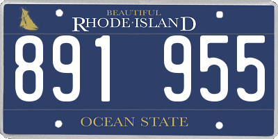 RI license plate 891955