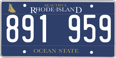 RI license plate 891959