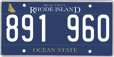 RI license plate 891960