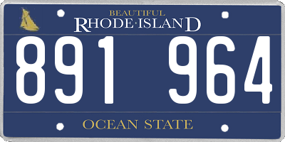RI license plate 891964