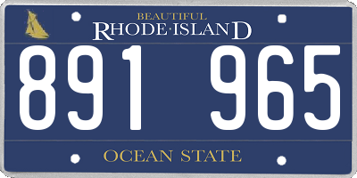 RI license plate 891965