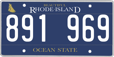 RI license plate 891969