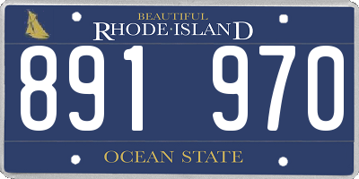 RI license plate 891970