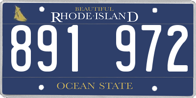 RI license plate 891972