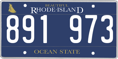 RI license plate 891973