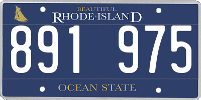 RI license plate 891975