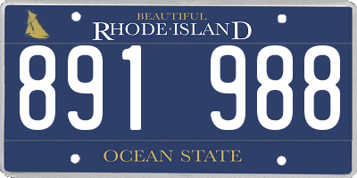 RI license plate 891988