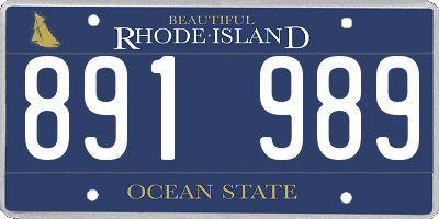 RI license plate 891989