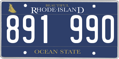 RI license plate 891990