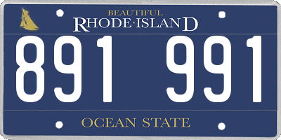 RI license plate 891991