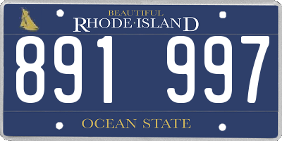 RI license plate 891997