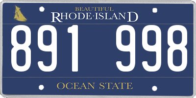 RI license plate 891998