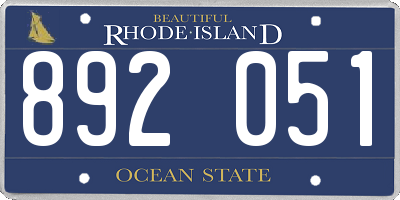 RI license plate 892051