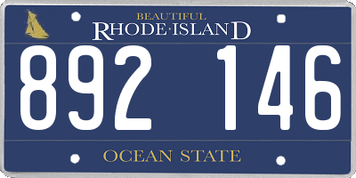 RI license plate 892146