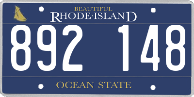 RI license plate 892148