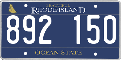 RI license plate 892150