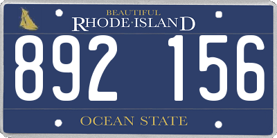 RI license plate 892156