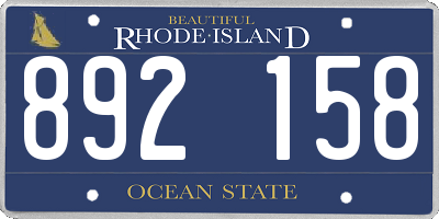 RI license plate 892158