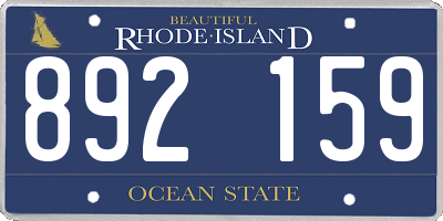 RI license plate 892159