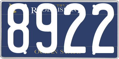 RI license plate 8922
