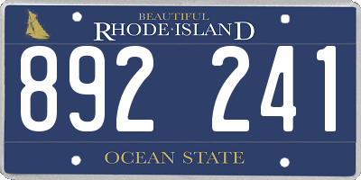 RI license plate 892241