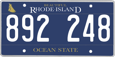 RI license plate 892248