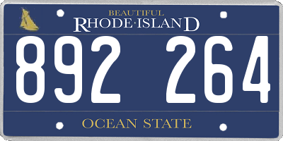 RI license plate 892264